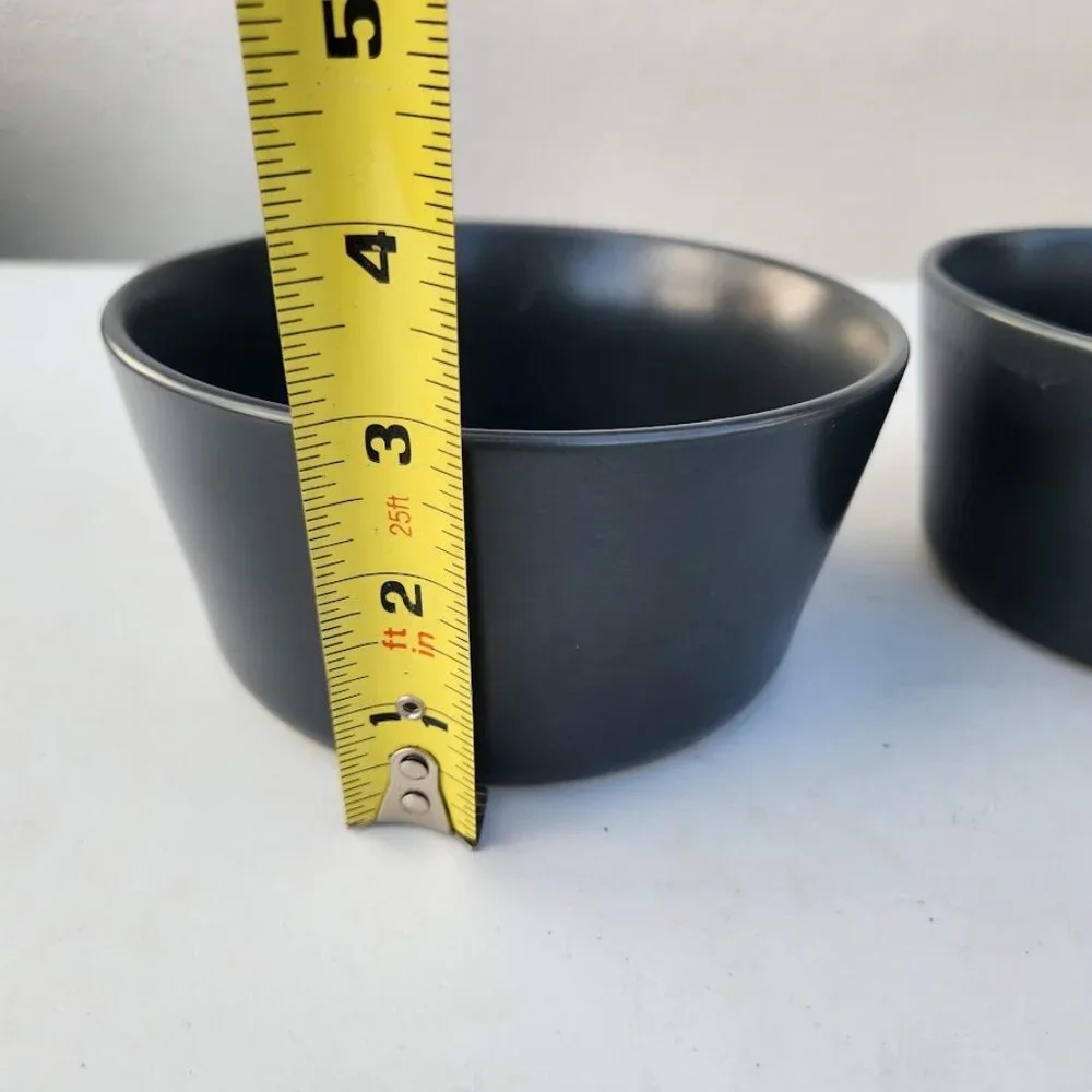 NEW Set of 2 Stone Lain Stoneware Round bowls Dinnerware Gray Replacement Matte